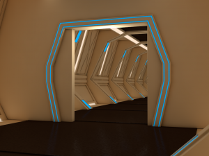 sci fi corridor 3D 모델