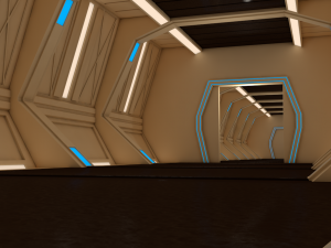 sci fi corridor 3D 모델