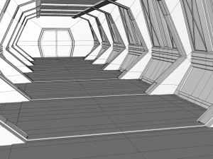sci fi corridor 3D Model