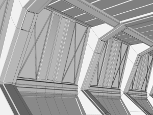 sci fi corridor 3D 모델