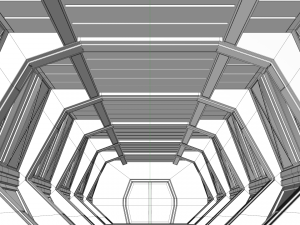 sci fi corridor 3D 모델