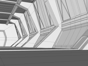 sci fi corridor 3D Model