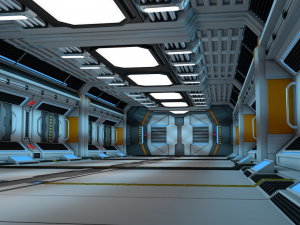 sci fi corridor 3D 模型