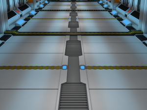sci fi corridor 3D 模型