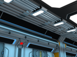 sci fi corridor 3D 模型