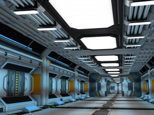 sci fi corridor 3D 模型