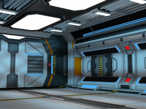 sci fi corridor 3D 模型