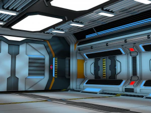 науково-фантастичний коридор 3D Модель