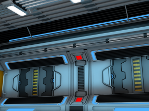 sci fi corridor 3D 模型