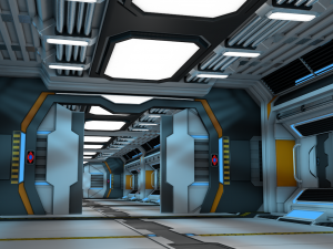 sci fi corridor 3D 模型