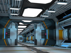 науково-фантастичний коридор 3D Модель