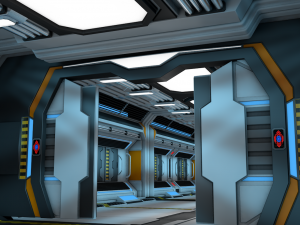 sci fi corridor 3D 模型