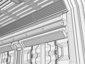 науково-фантастичний коридор 3D Модель