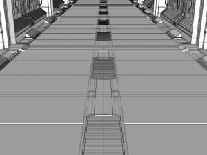 sci fi corridor 3D 模型