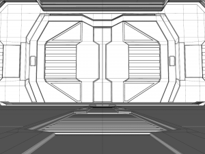sci fi corridor 3D 模型