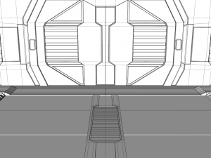 sci fi corridor 3D 模型
