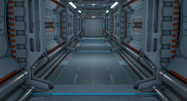 sci fi corridor 3D Модель .c4d .max .obj .3ds .fbx .stl .blend 