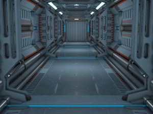 sci fi corridor 3D Model