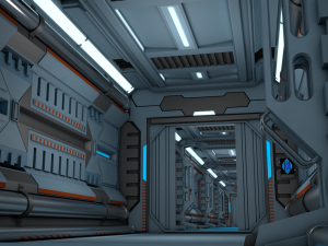 sci fi corridor 3D Модель