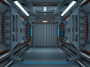 sci fi corridor 3D Модель