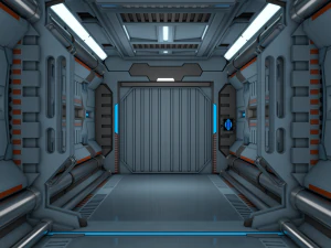 sci fi corridor 3D Model