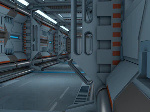 sci fi corridor 3D Model
