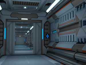 sci fi corridor 3D Модель