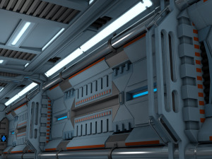 sci fi corridor 3D Модель