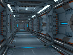 sci fi corridor 3D Модель