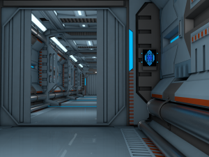 sci fi corridor 3D Модель