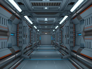 sci fi corridor 3D Model