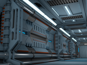 sci fi corridor 3D Модель