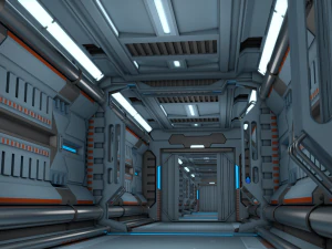 sci fi corridor 3D Model