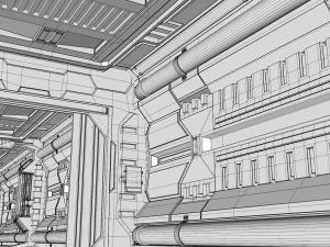 sci fi corridor 3D Модель