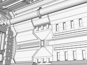 sci fi corridor 3D Model