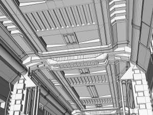 sci fi corridor 3D Модель