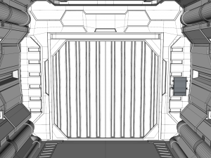 sci fi corridor 3D Модель
