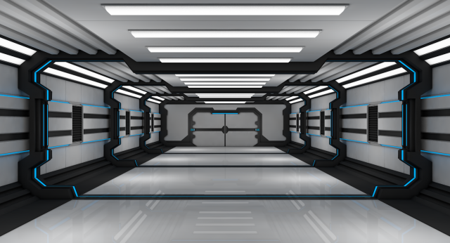 sci fi corridor Modelo 3D .c4d .max .obj .3ds .fbx .stl .blend 