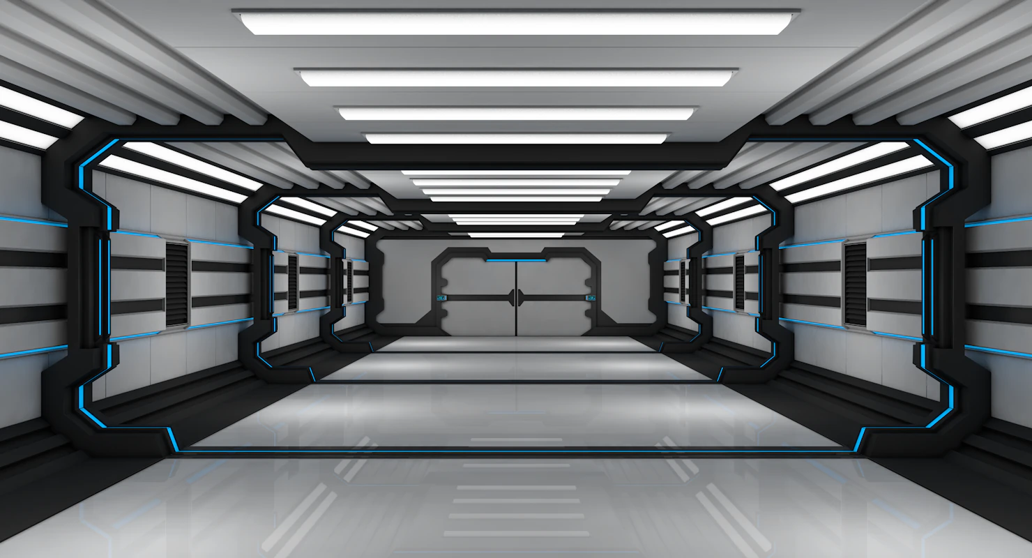 sci fi corridor 3D Model .c4d .max .obj .3ds .fbx .stl .blend