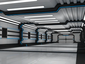 sci fi corridor 3D Model