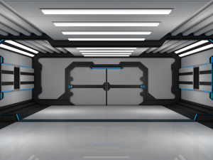 sci fi corridor Modelo 3D