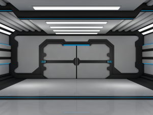 sci fi corridor Modelo 3D