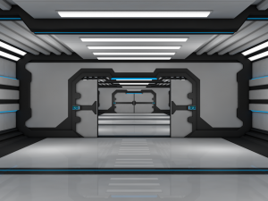 sci fi corridor Modelo 3D