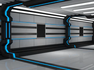 sci fi corridor 3D Model