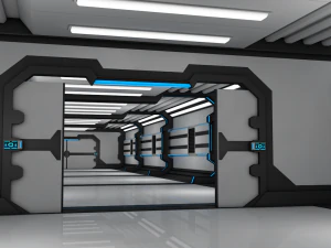 sci fi corridor 3D Model