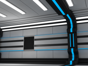 sci fi corridor Modelo 3D