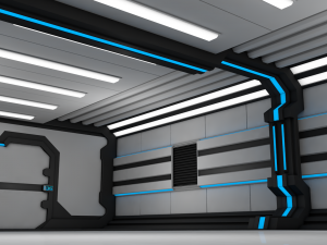 sci fi corridor Modelo 3D