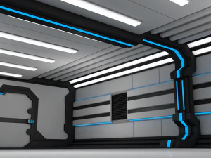 sci fi corridor 3D Model