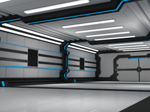 sci fi corridor Modelo 3D