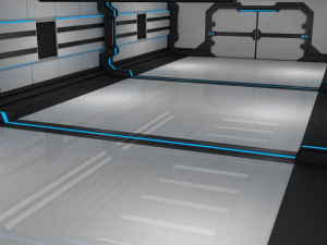 sci fi corridor Modelo 3D